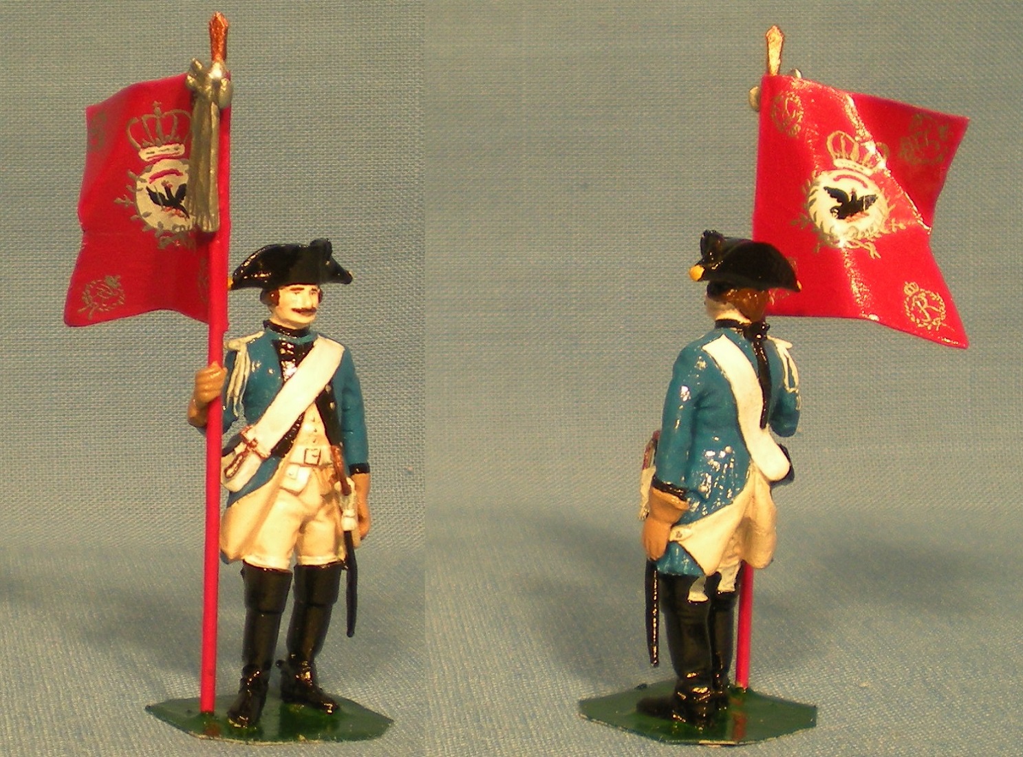 Fahnenjunker of the Prince of Württemberg's regiment of dragoons (Dragoner-Regiment Nr. 12).  Casting by Stadden.