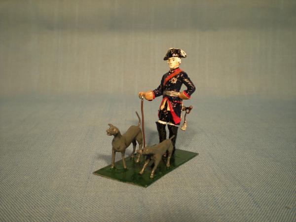 Fritz with his greyhounds, a kit by Old Guard Miniatures.