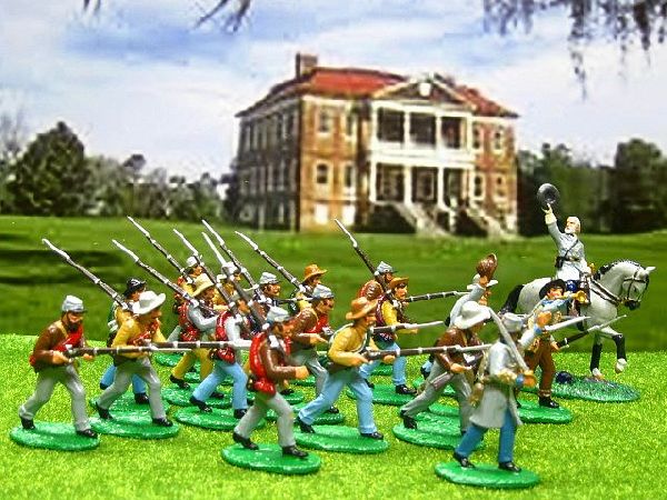 GY3-a 19 piece set of General Lee and the Texas Brigade at the Battle of the Wilderness