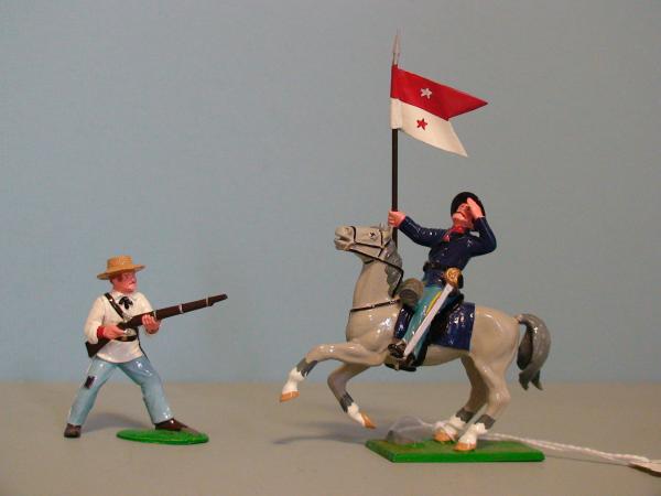 HA-3 American Civil War Hand to Hand - Georgia Infantryman overcomes a Mounted Union Guidon Bearer