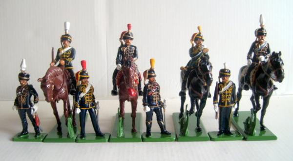 Hamleys Hussars. This is the set that Jeff kindly repaired for me. The problem with this set, is a bad design for the horses on the plates (did tell y