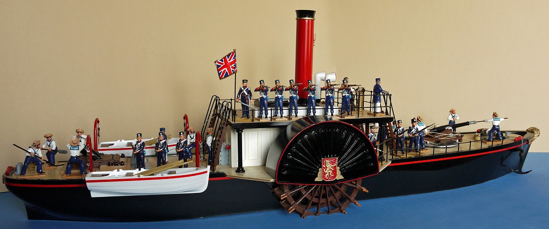 HMS LION with ROYAL MARINE CONTINGENT