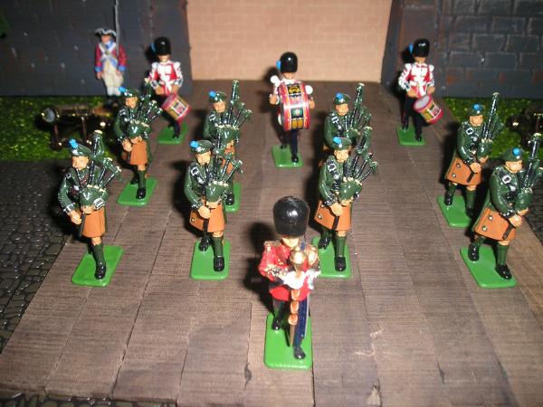 I think one of the nicer Pipes and Drums set made by Britians.The Irish Guards.