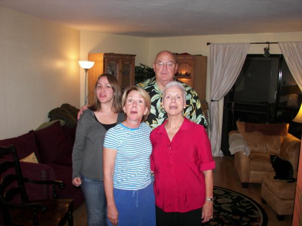 l to r Julie, Nancy, My Father James, and Donna