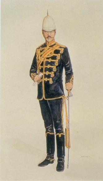 Lieutenant, 4th Regiment of Cavalry, circa 1880-1890.
The 4th Regiment of Cavalry were an Eastern Ontario militia unit with headquarters at Prescott. 