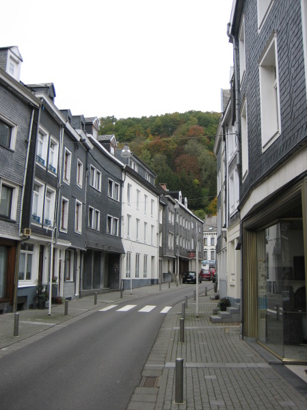 Malmedy, at the North of the Bulge - note the very steep sided valley, almost vertical, which made the villages and crossing points over rivers so cru