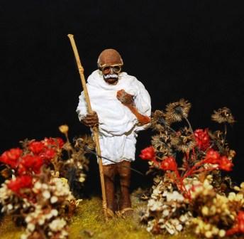 Mohandas Gandhi figure, scratchbuilt.