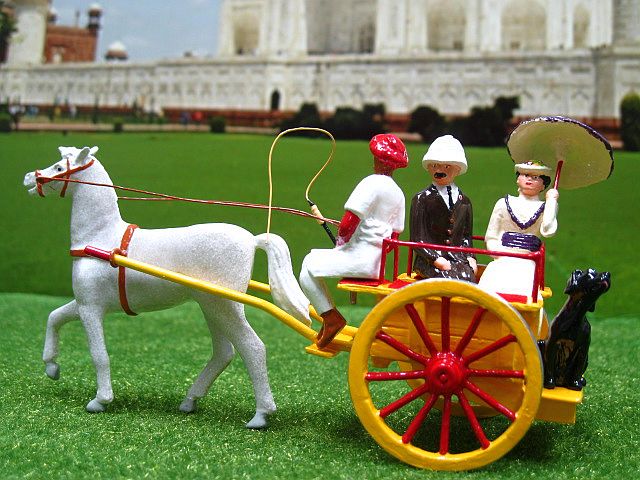 Mr. and Mrs.Mortimer Menpes in their Tonga Cart