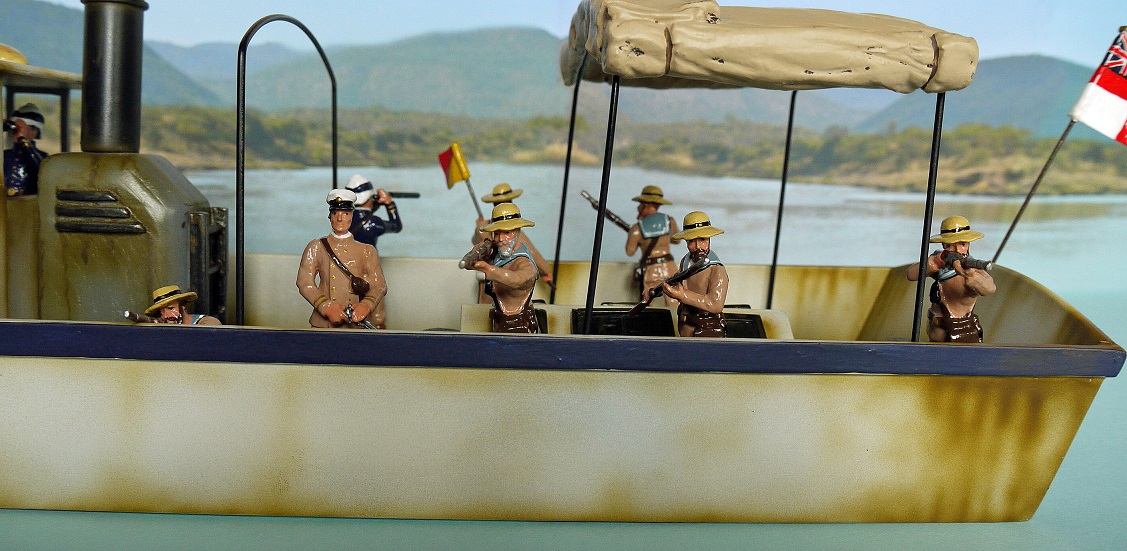 NAVAL BRIGADE LAUNCH ON THE TUGELA