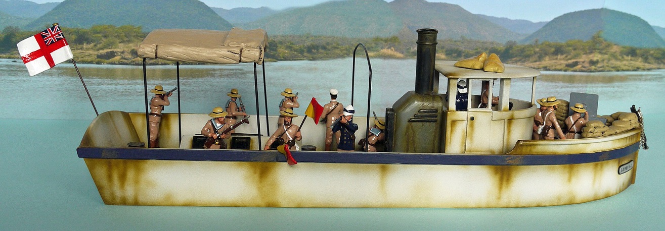 NAVAL BRIGADE LAUNCH ON THE TUGELA