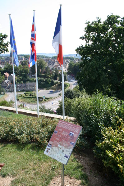 Normandy - Thury Harcourt, looking down over the town from the memorial plaque explaining the battle for liberation