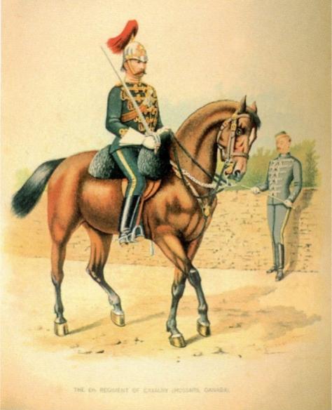 Officers, 6th Regiment of Cavalry 'Duke of Connaught's Royal Canadian Hussars', circa 1891.
The Duke of Connaught's Royal Canadian Hussars were a Mont