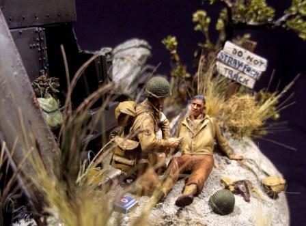 Omaha Beach 10th june 1944.Landing of the 30th US Inf. Div.
"Old Hickory" A corporal left the de-mined track leading from the beach inland and was hit