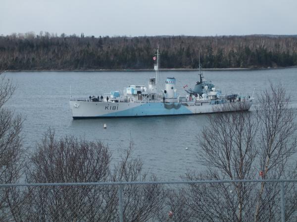 Picture from the front deck.HMCS Sackville.