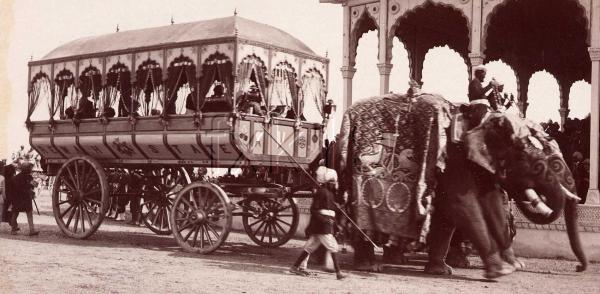 Procession, Rewah's state elephant car