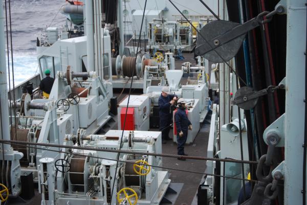 RAS deck on HMCS Preserver.