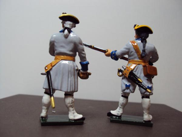 Rear view De La Sarre Regiment  painted from Tradition castings for Forum Member