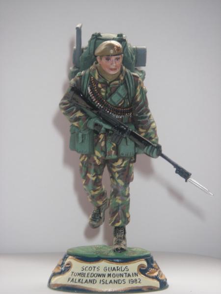 Scots Guards Tumbledown Mountain Falklands Island 1982. Painted by Denise Stadden.