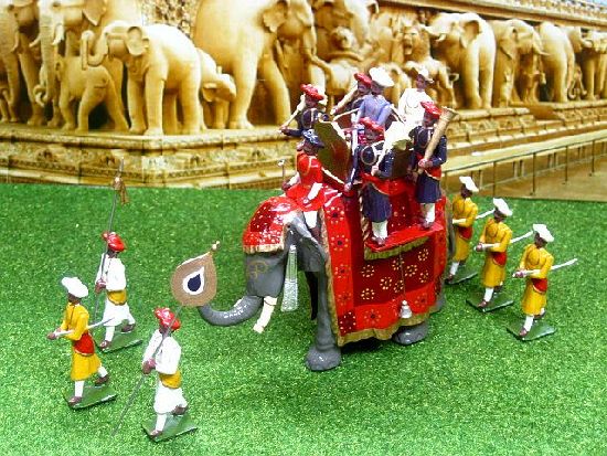 Set 142-State Elephant of Gwalior and Retainers