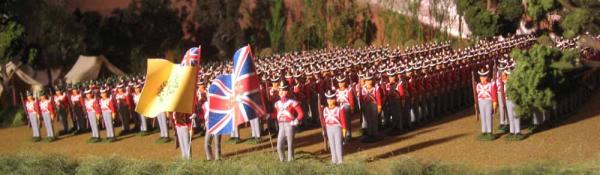 The 2/44th Regiment spent a lot of time on the reverse slope at Waterloo...playing croquet and badminton.  This picture was taken before the equipment