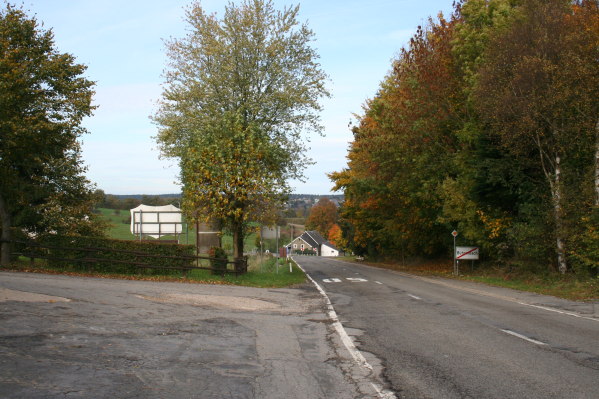 The edge of Butgenbach in the northern Bulge battlefield - this and the surrounding villages were defended stubbornly by the US troops and they effect