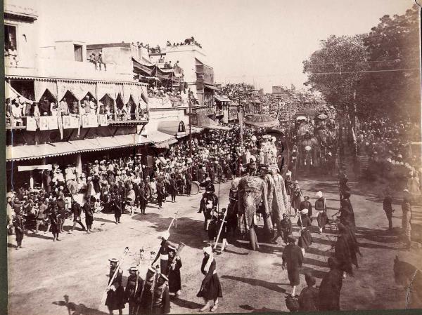 The Entrance Procession, Lord and Lady Curzon on Elephant