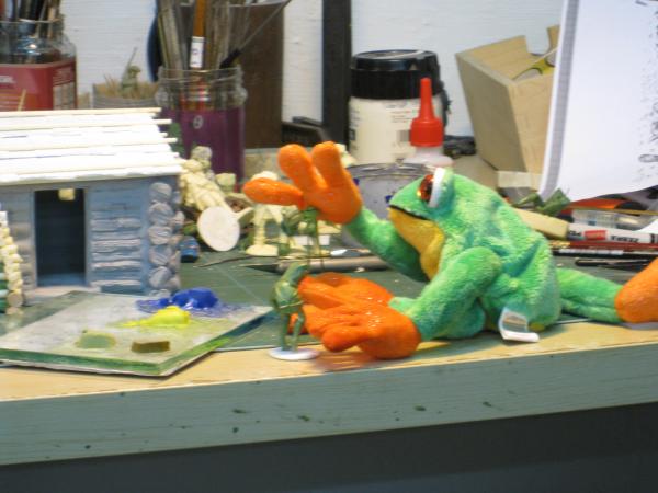 The Frog takes some sculpting lessons from John Jenkins