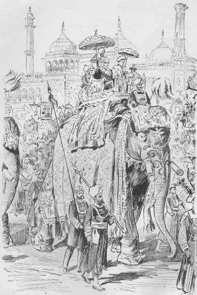 The Vice-Regal procession at the Indian Durbar, 
headed by Lord and Lady Curzon.