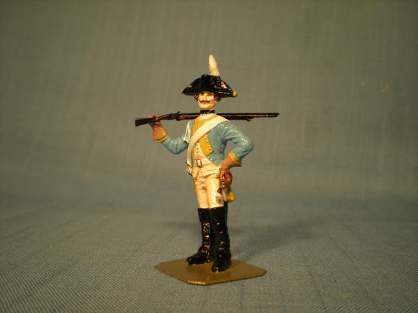 This is another example of the Vallance dragoon casting, painted as a dragoon from the von Platen Regiment (Rgt 11).