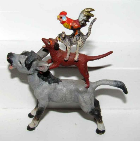 Town Musicians of Bremen (painted bronze)