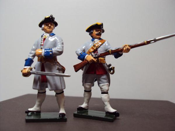 Tradition castings painted for a Forum member as De La Sarre regiment