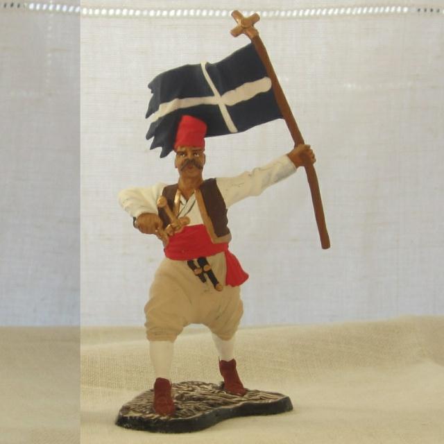 Unknown Manufacturer 70mm Greek Revolutionary wtih flag