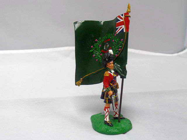 WA59-Regimental Colour carried by Highland Officer.  Flag measures 6 ft. by 6 ft. on a 9 ft. pole.