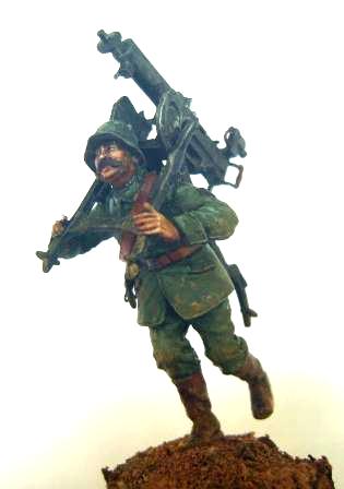 WWI German Soldier with MG08