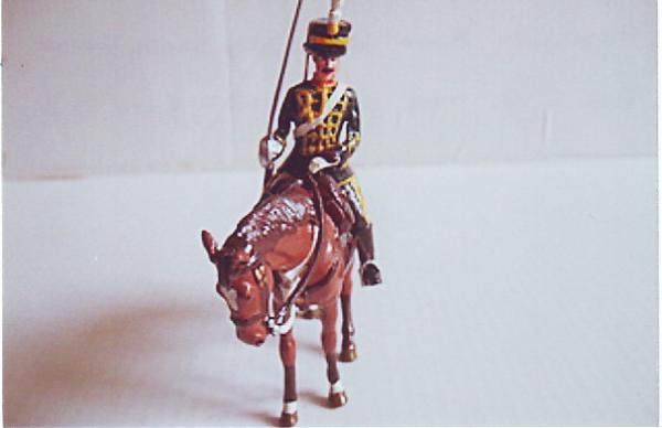 Yeomanry Miniatures # C 10. 3rd  Kings Own Hussars. This comes as a two piece set. This model was designed by Alan Caton.